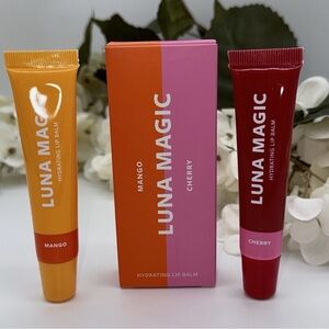 LUNA MAGIC HYDRATING DUO LIP BALM SET “MANGO & CHERRY” - BRAND NEW in the box!